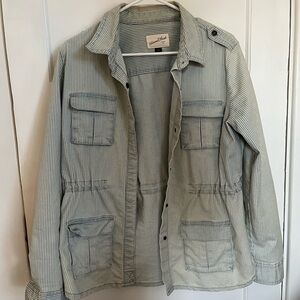 Universal Thread Blue and White Striped Jacket